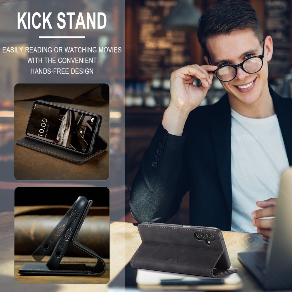 Slim Portemonnaie-Hülle Samsung Galaxy A34 Schwarz