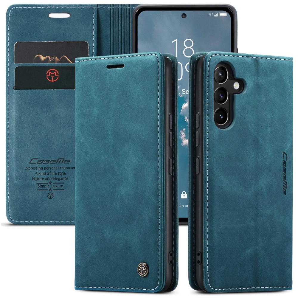 Slim Portemonnaie-Hülle Samsung Galaxy A54 blau