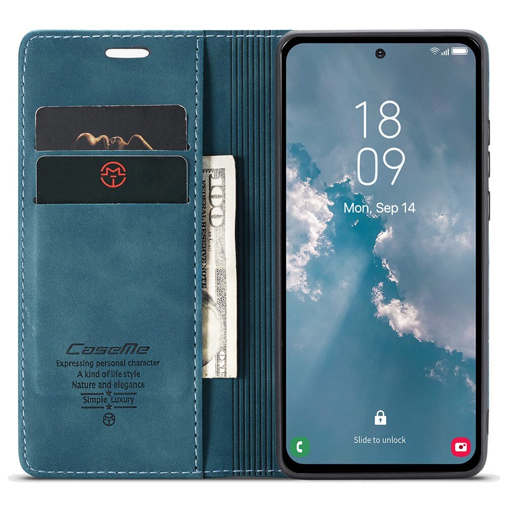 Slim Portemonnaie-Hülle Samsung Galaxy A54 blau