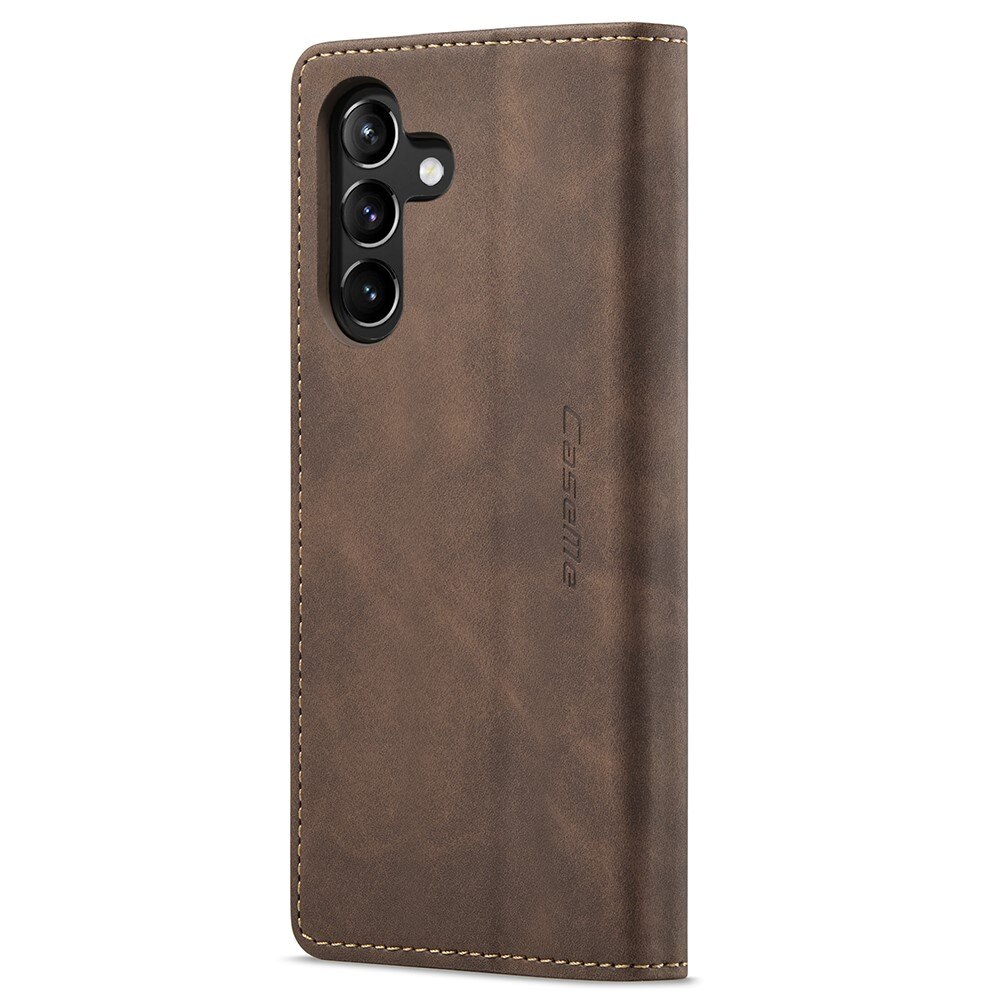 Slim Portemonnaie-Hülle Samsung Galaxy A54 braun