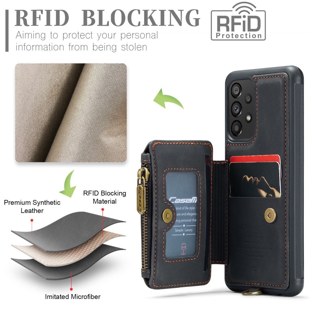 RFID-geschützte Multi-slot Hülle Samsung Galaxy A54 schwarz