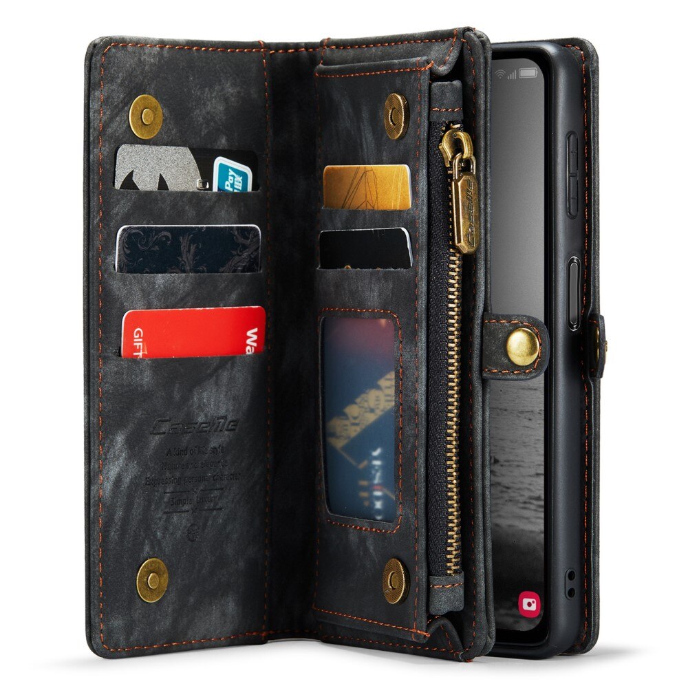 Multi-slot Portemonnaie-Hülle Samsung Galaxy A14 Grau