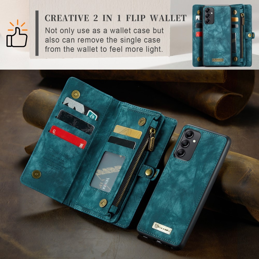 Multi-slot Portemonnaie-Hülle Samsung Galaxy A14 Blau