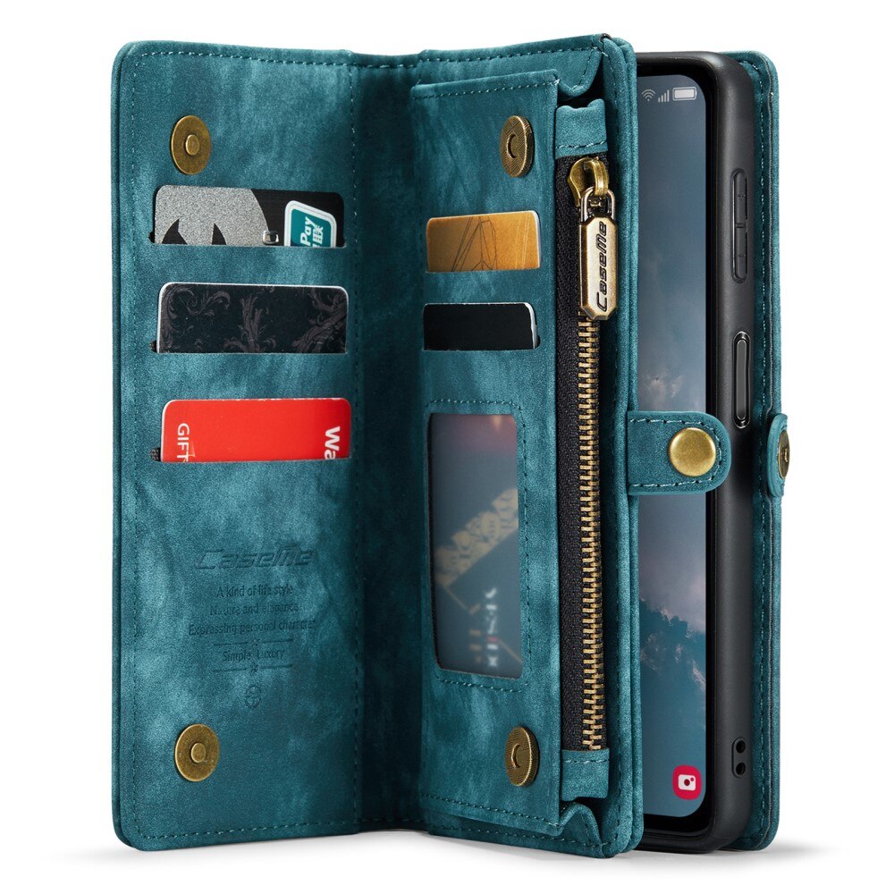 Multi-slot Portemonnaie-Hülle Samsung Galaxy A14 Blau