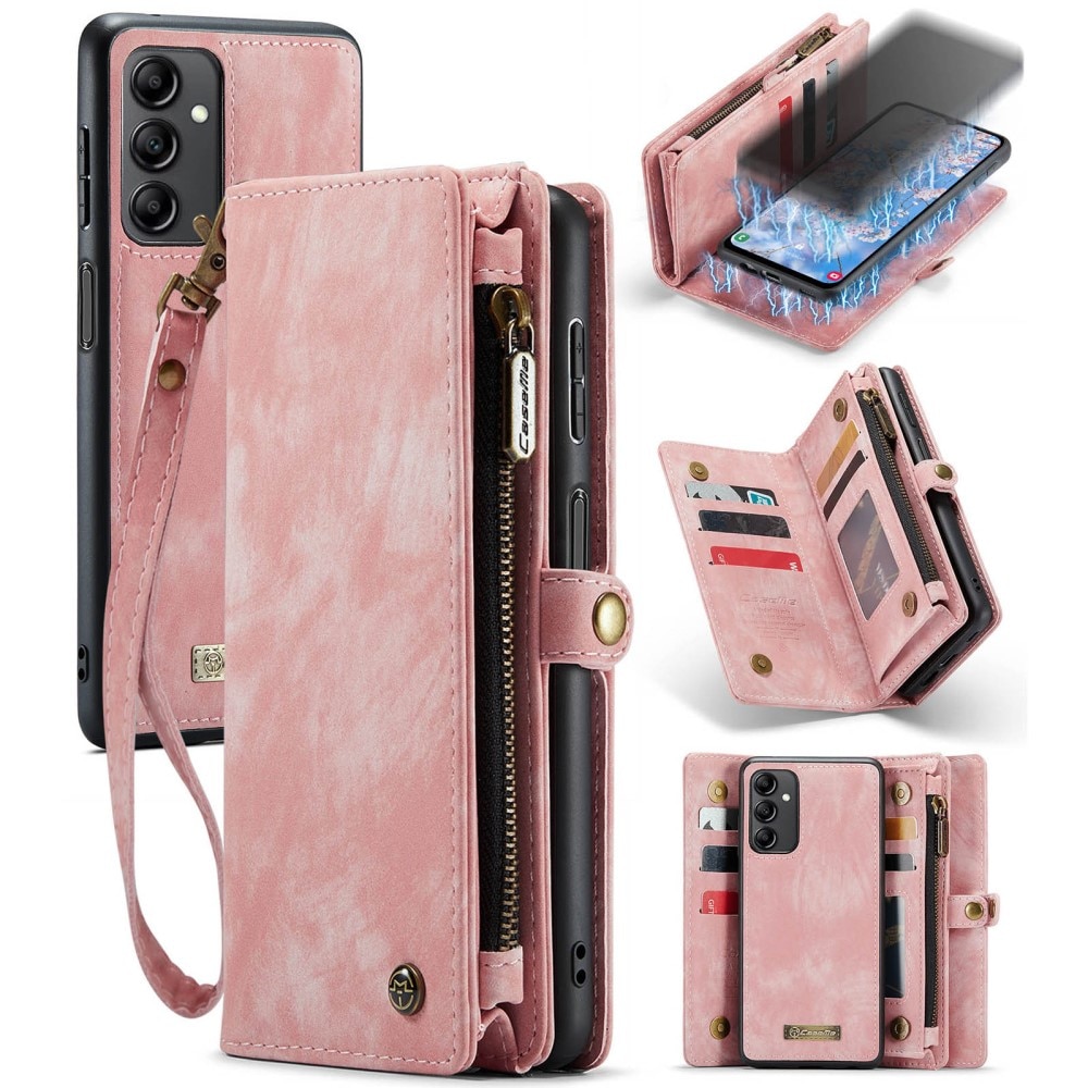 Multi-slot Portemonnaie-Hülle Samsung Galaxy A14 rosa