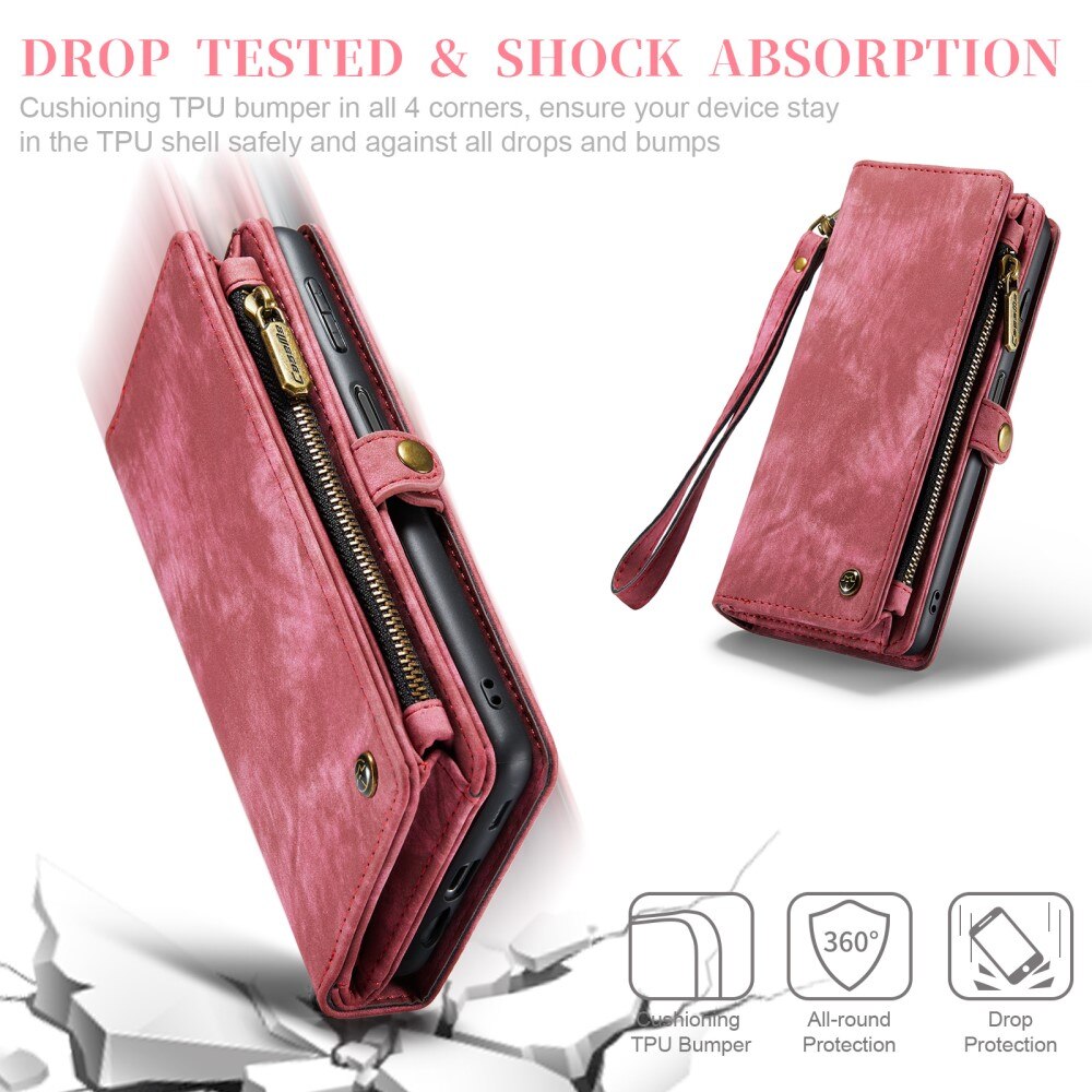 Multi-slot Portemonnaie-Hülle Samsung Galaxy A14 Rot