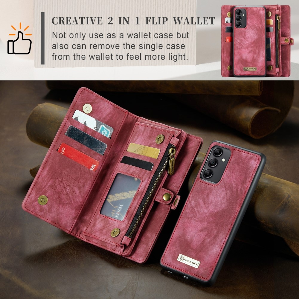 Multi-slot Portemonnaie-Hülle Samsung Galaxy A14 Rot