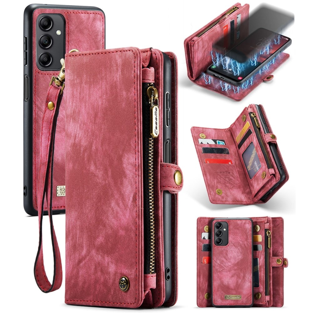 Multi-slot Portemonnaie-Hülle Samsung Galaxy A14 rot