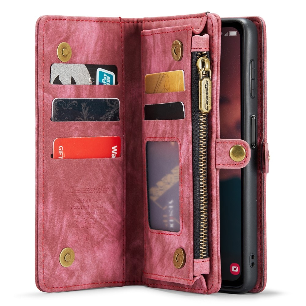 Multi-slot Portemonnaie-Hülle Samsung Galaxy A14 Rot