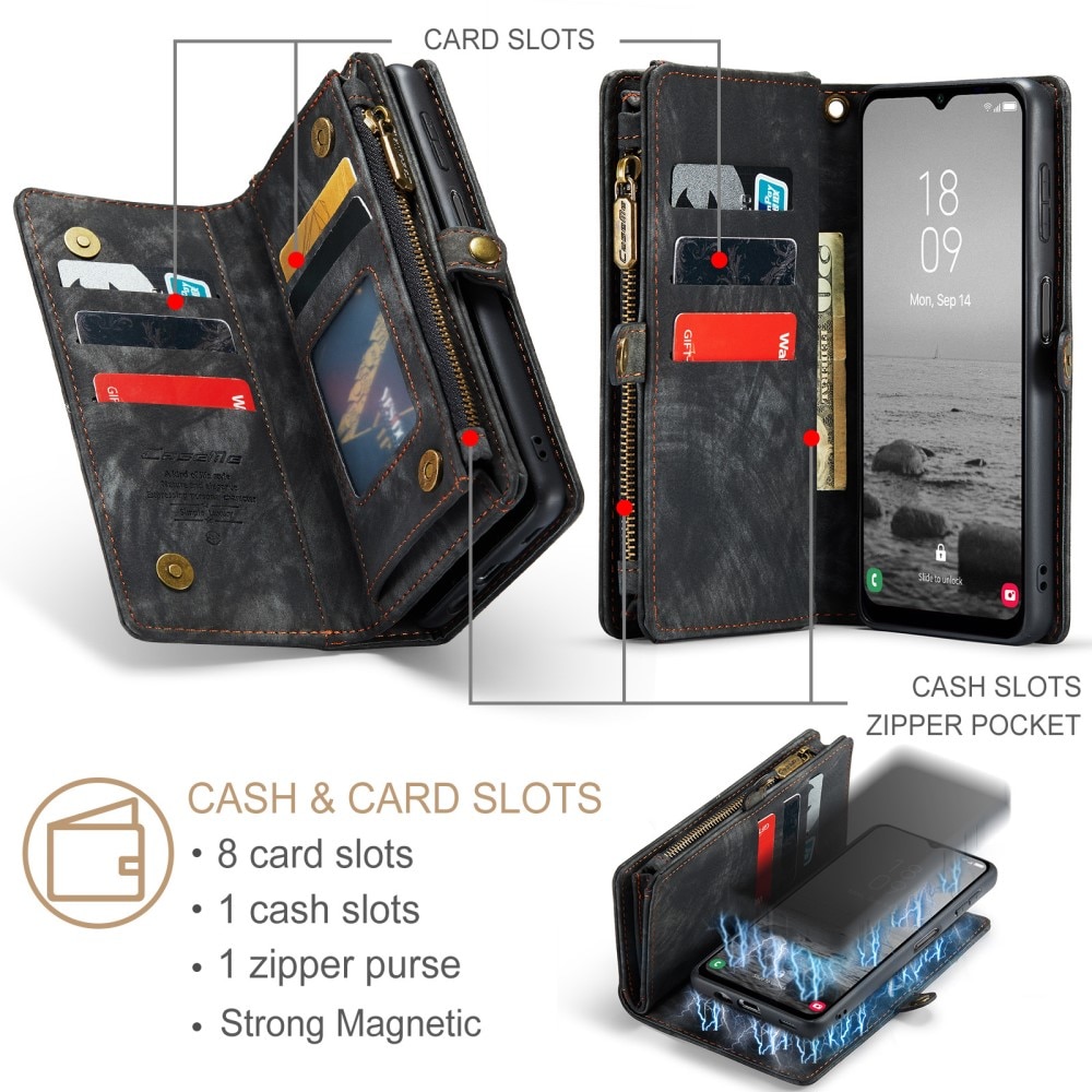 Multi-slot Portemonnaie-Hülle Samsung Galaxy A34 grau