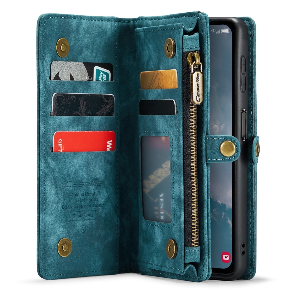 Multi-slot Portemonnaie-Hülle Samsung Galaxy A34 Blau