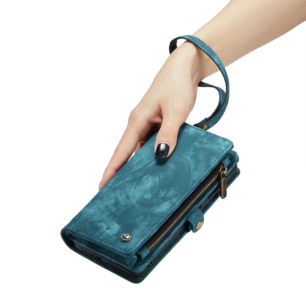 Multi-slot Portemonnaie-Hülle Samsung Galaxy A34 Blau
