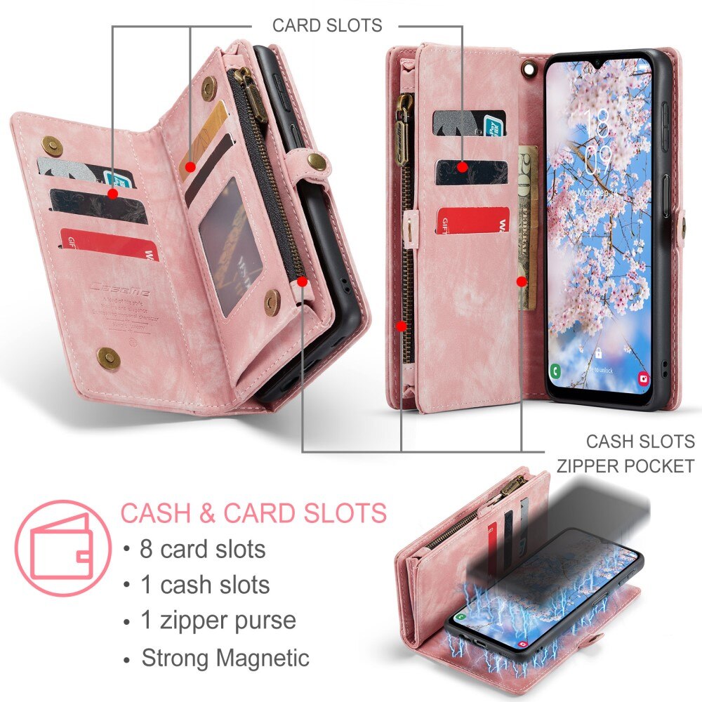 Multi-slot Portemonnaie-Hülle Samsung Galaxy A34 Rosa