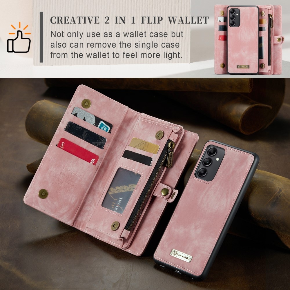 Multi-slot Portemonnaie-Hülle Samsung Galaxy A34 rosa