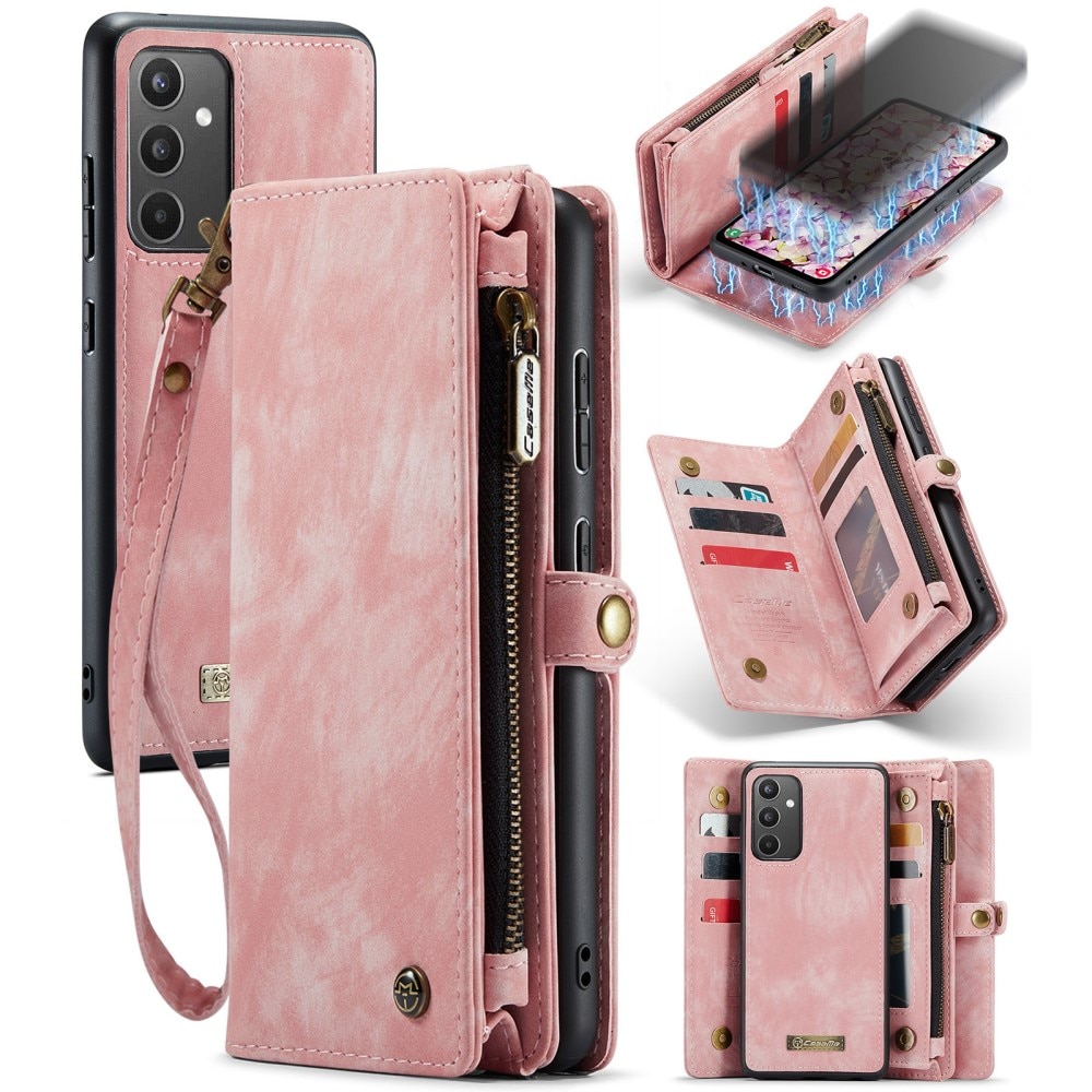 Multi-slot Portemonnaie-Hülle Samsung Galaxy A34 rosa