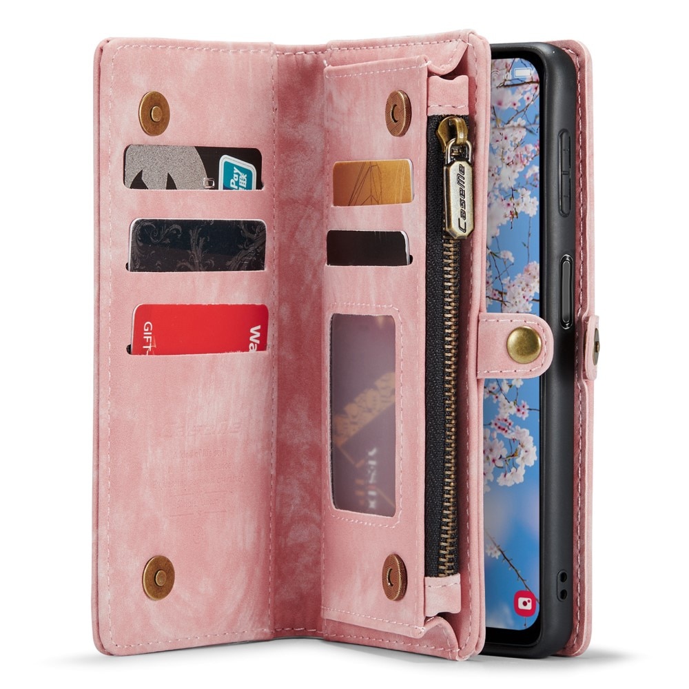 Multi-slot Portemonnaie-Hülle Samsung Galaxy A34 rosa