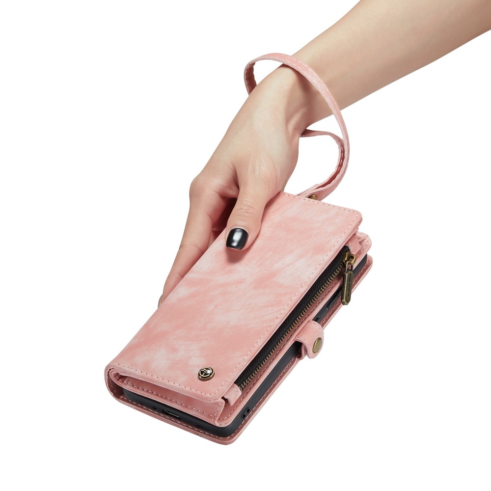 Multi-slot Portemonnaie-Hülle Samsung Galaxy A34 Rosa