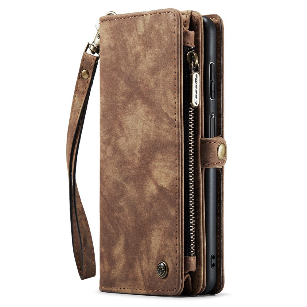 Multi-slot Portemonnaie-Hülle Samsung Galaxy A34 Braun