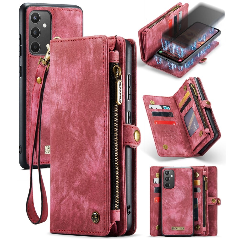 Multi-slot Portemonnaie-Hülle Samsung Galaxy A34 Rot