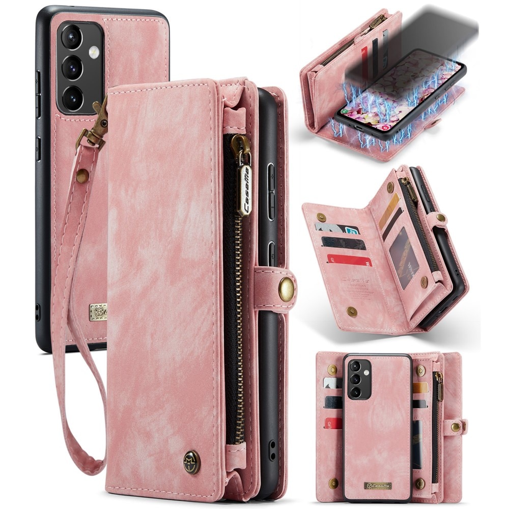 Multi-slot Portemonnaie-Hülle Samsung Galaxy A54 rosa