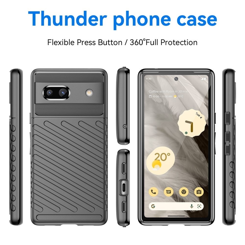 Google Pixel 7a Thunder TPU Case schwarz