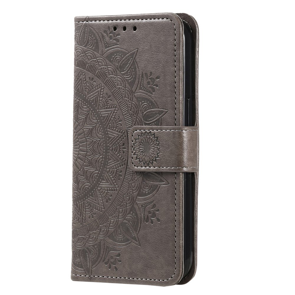 Xiaomi Redmi 12C Handytasche Mandala grau