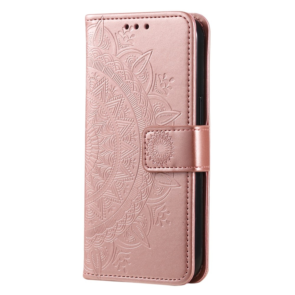 Xiaomi Redmi 12C Handytasche Mandala roségold