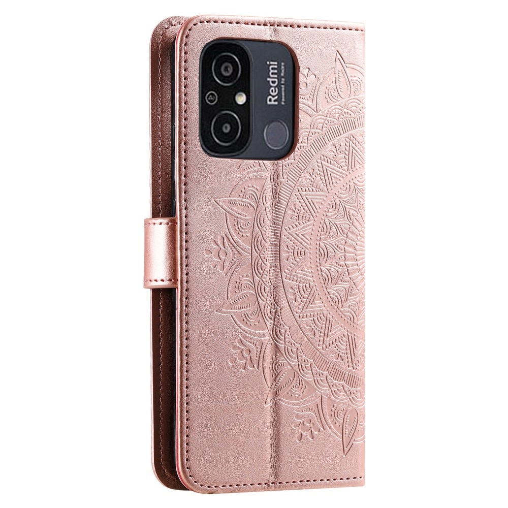 Xiaomi Redmi 12C Handytasche Mandala roségold