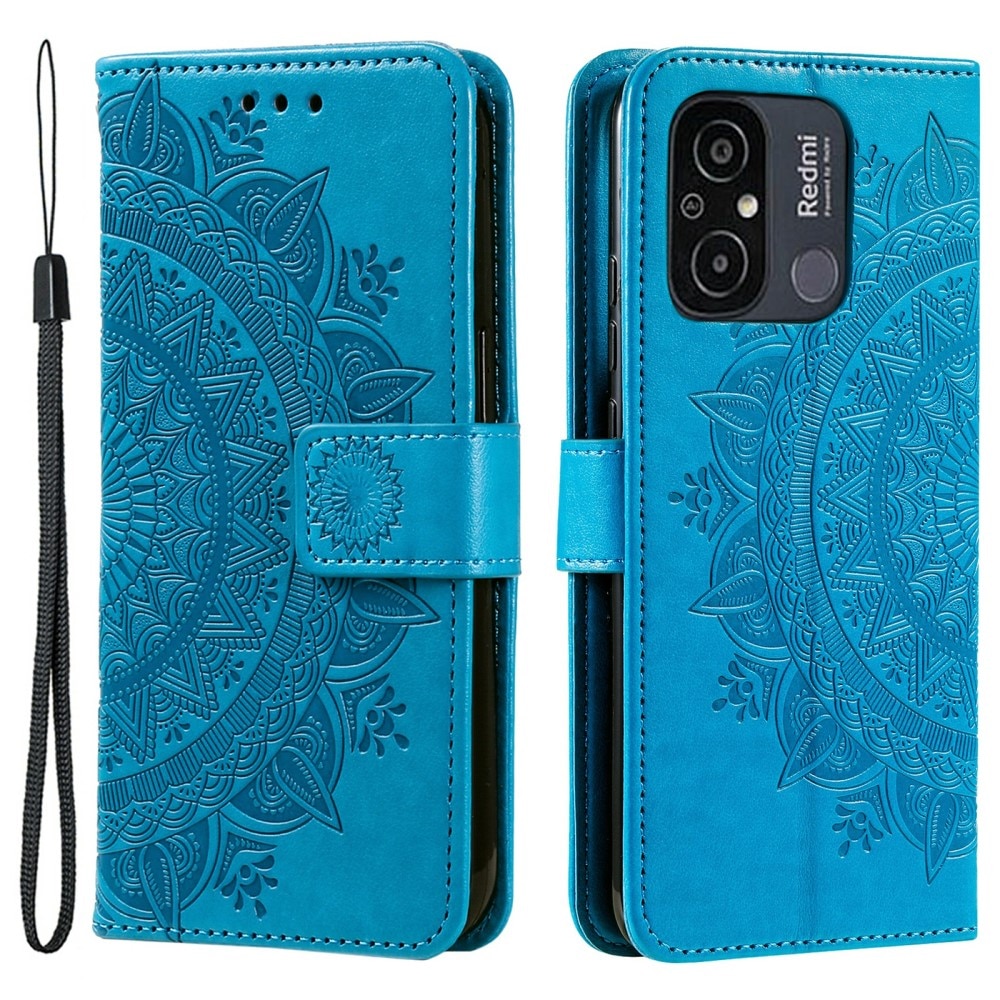 Xiaomi Redmi 12C Handytasche Mandala blau