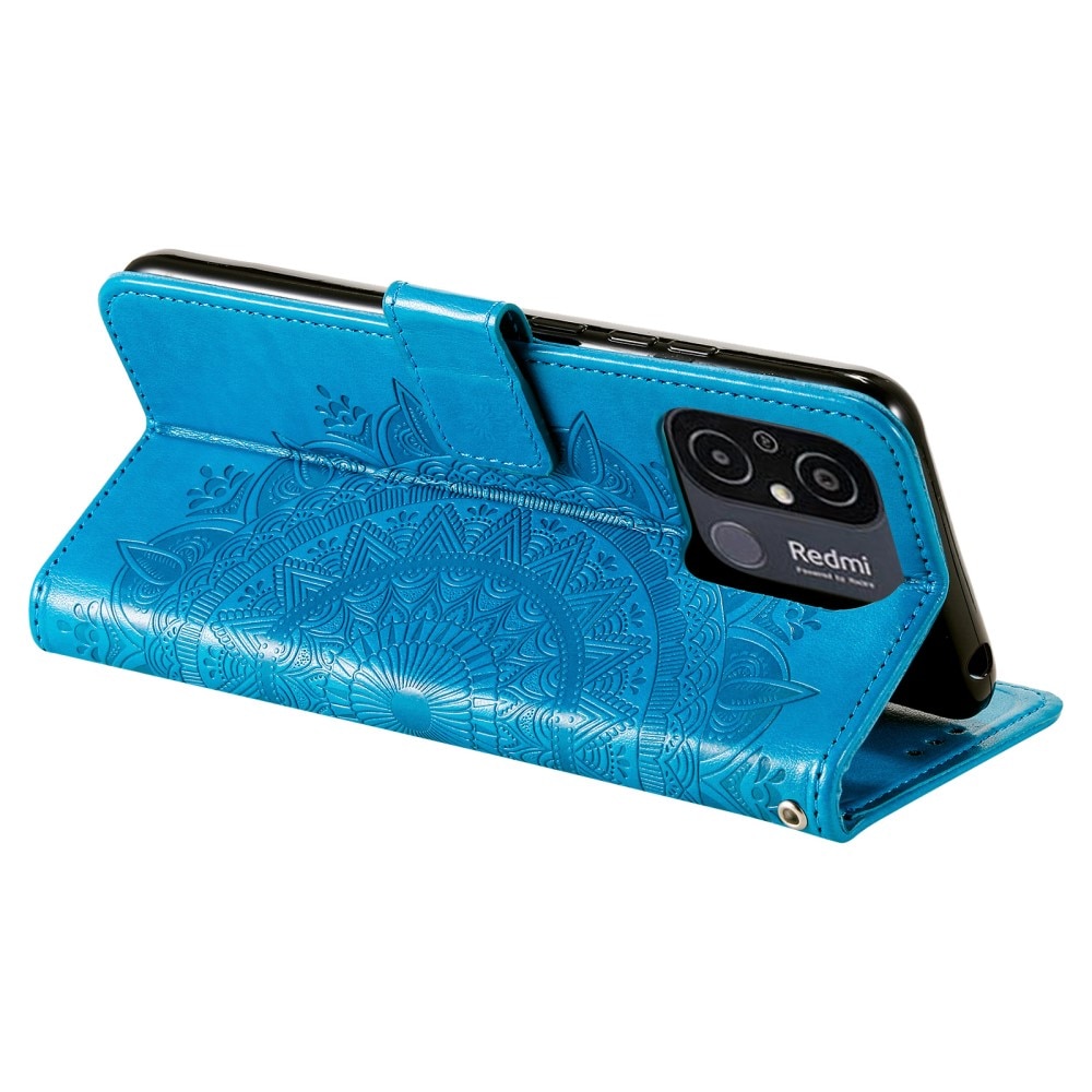 Xiaomi Redmi 12C Handytasche Mandala blau