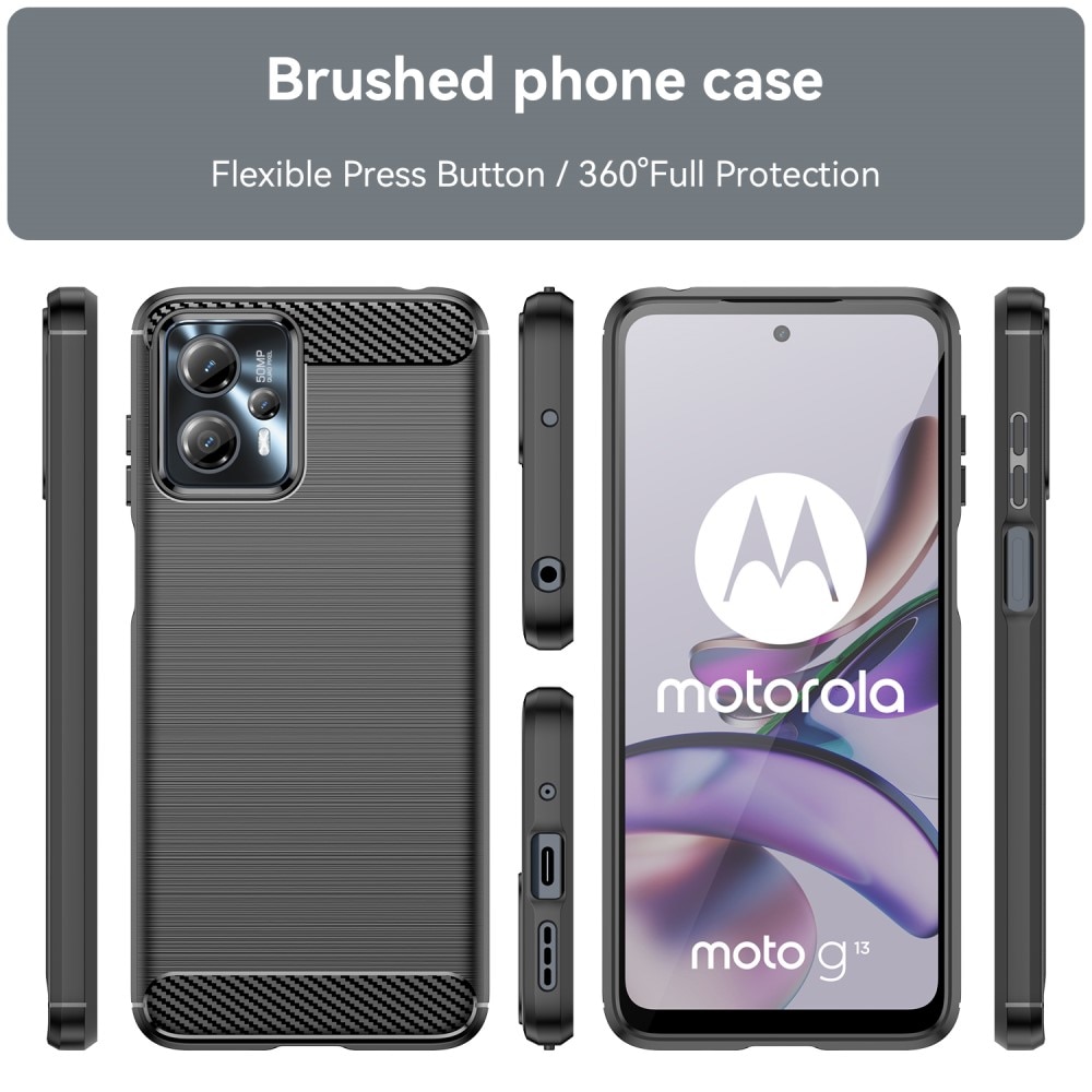 Motorola Moto G23 Hülle TPU Brushed Black