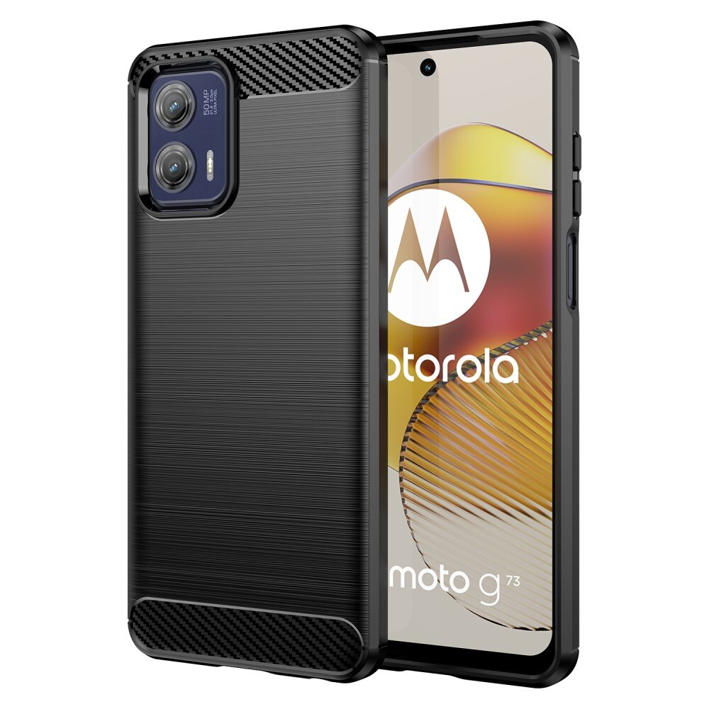 Motorola Moto G73 Hülle TPU Brushed Black