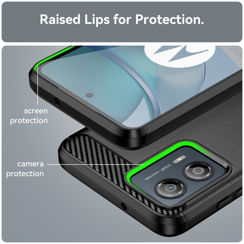 Motorola Moto G53 Hülle TPU Brushed Schwarz