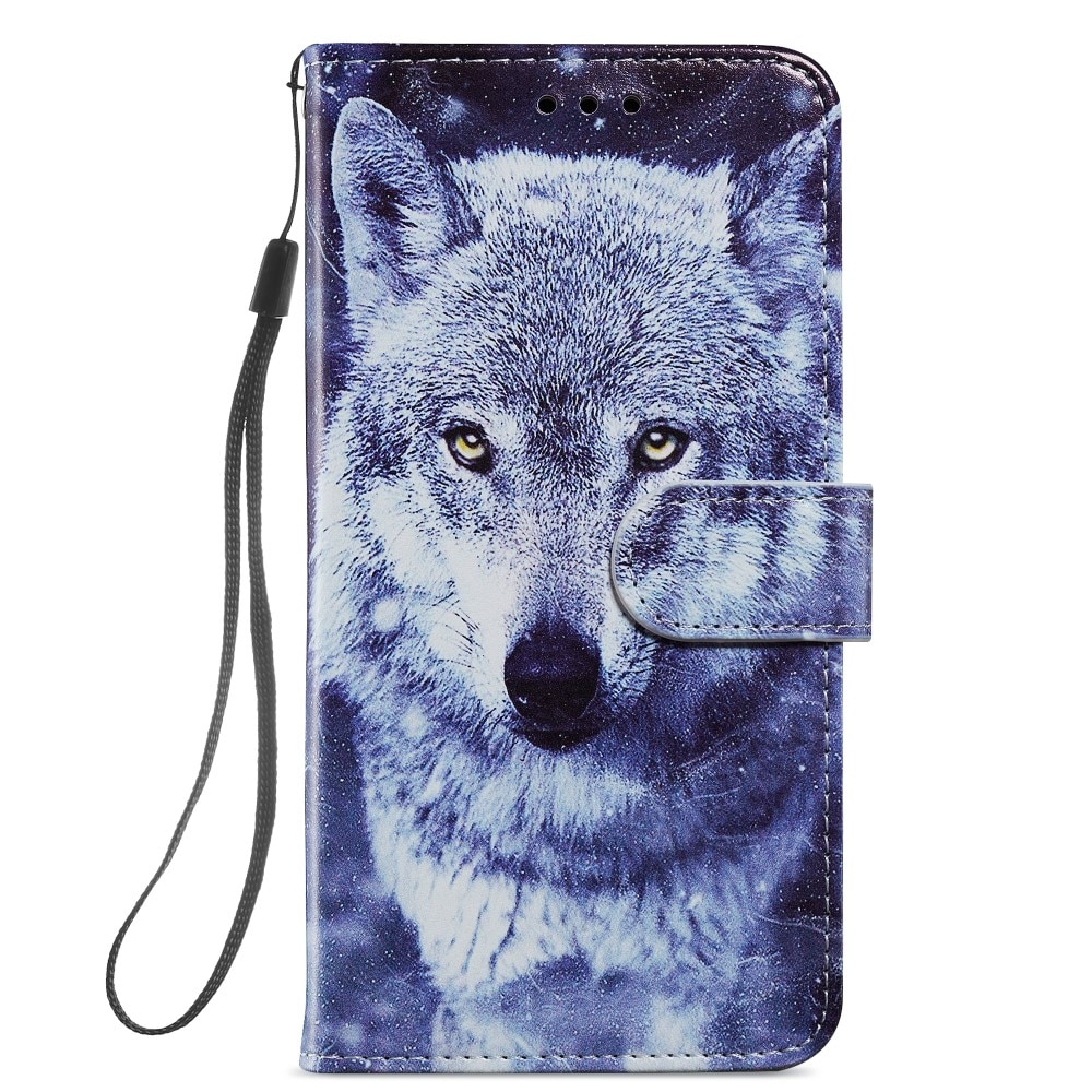 Samsung Galaxy A14 Handytasche blauer Wolf