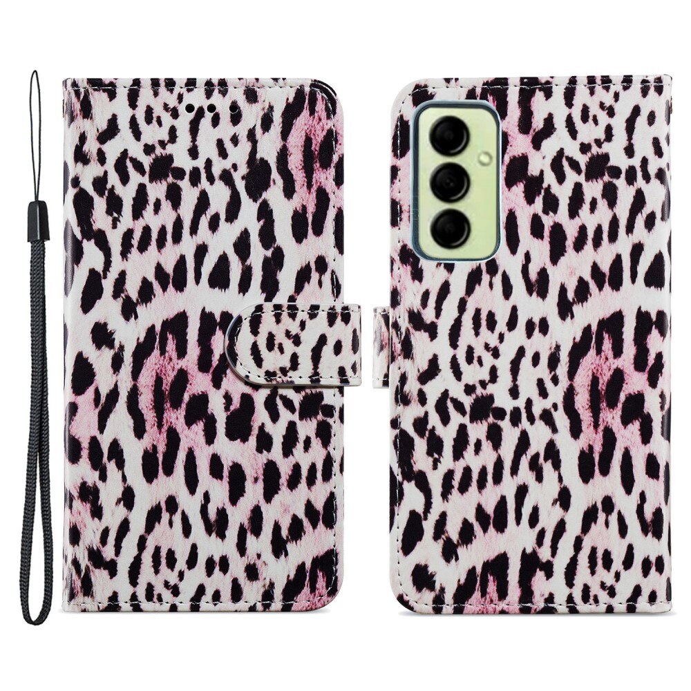 Samsung Galaxy A14 Handytasche pinke Leopard