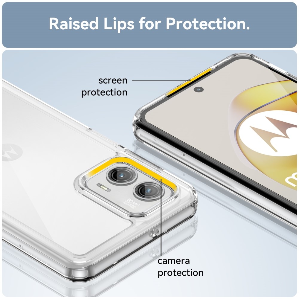 Motorola Moto G73 hybride Handyhülle Crystal Hybrid transparent