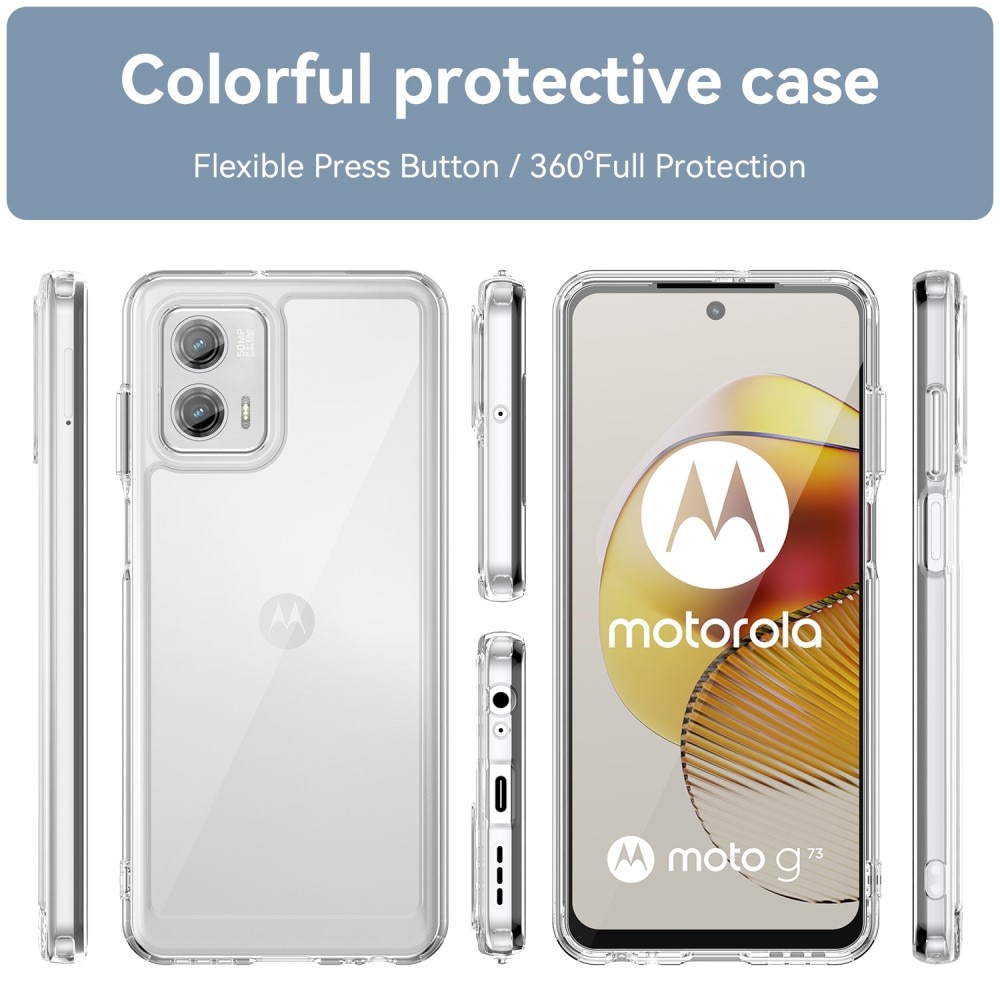 Motorola Moto G73 hybride Handyhülle Crystal Hybrid transparent