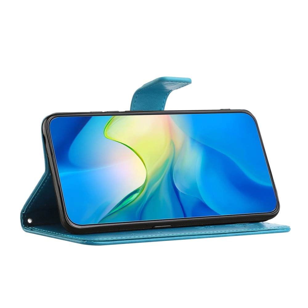 Samsung Galaxy A24 Handyhülle mit Schmetterlingsmuster, blau