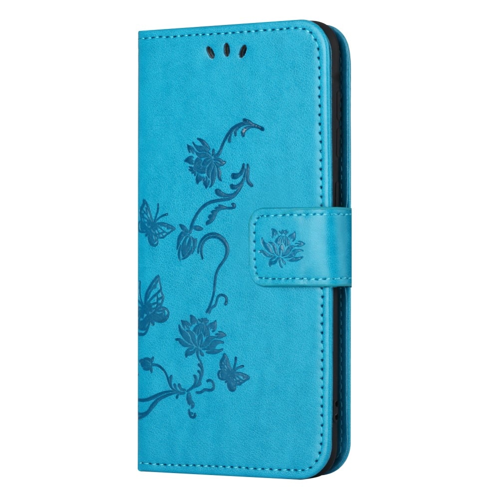 Samsung Galaxy A24 Handyhülle mit Schmetterlingsmuster, blau