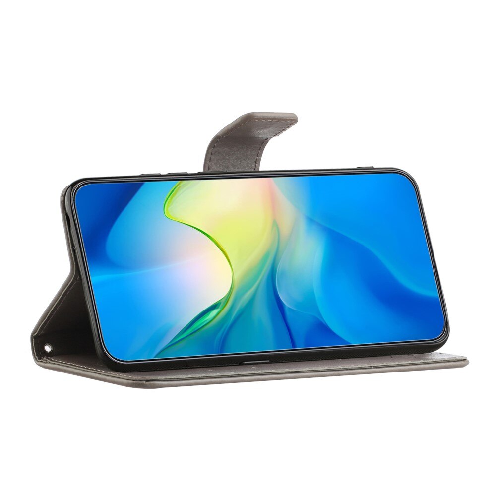 Samsung Galaxy A24 Handyhülle mit Schmetterlingsmuster, Grau