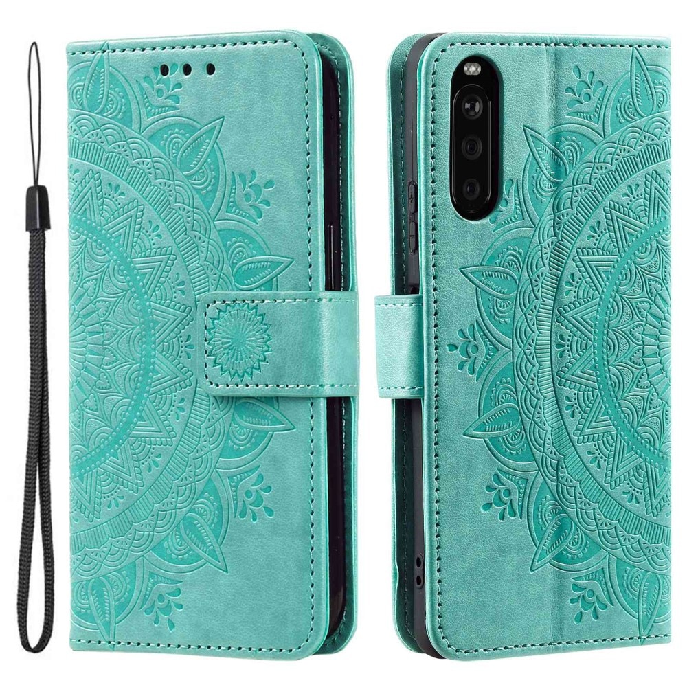 Sony Xperia 10 V Handytasche Mandala grün