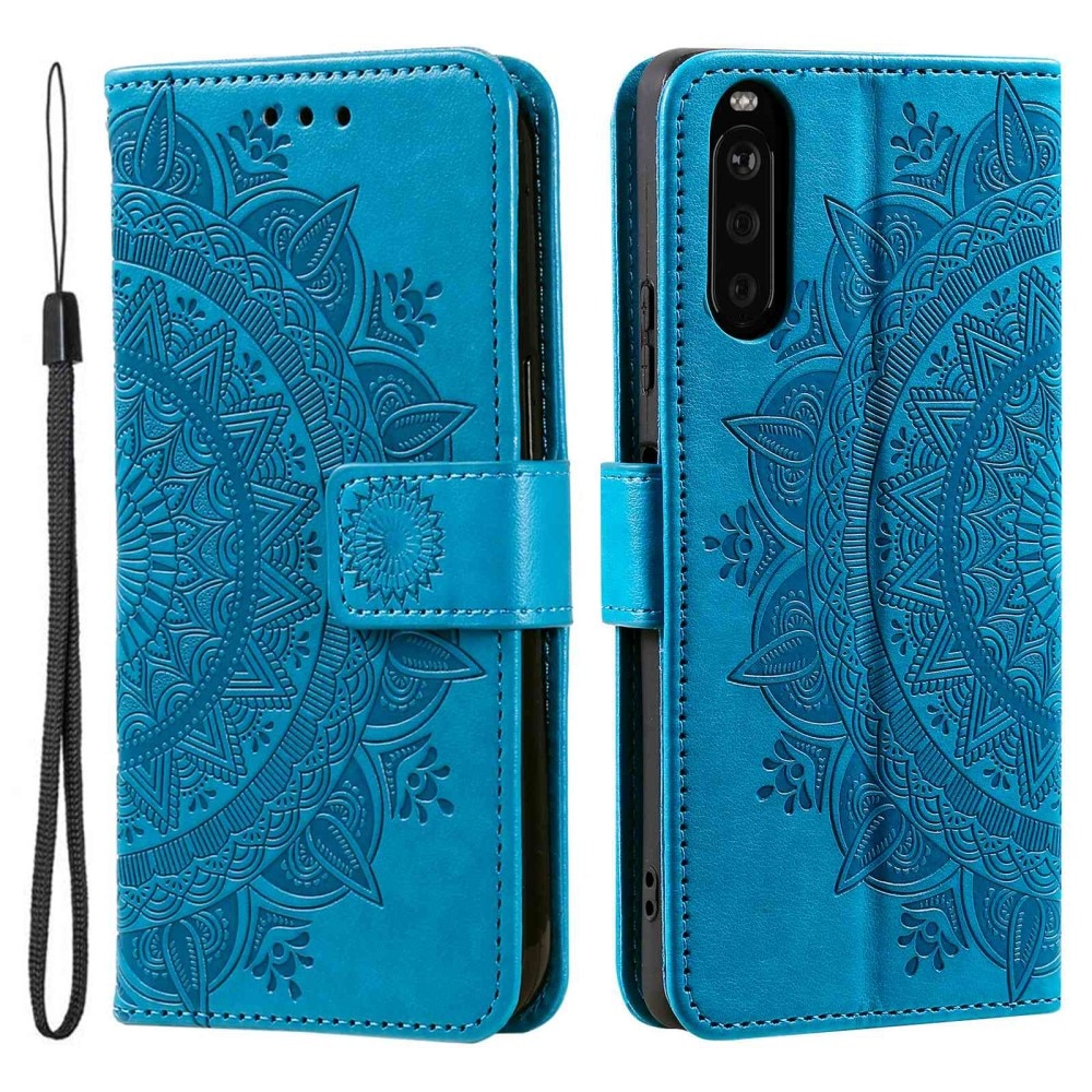 Sony Xperia 10 V Handytasche Mandala blau