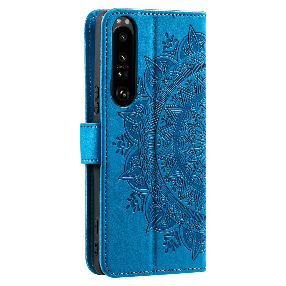 Sony Xperia 1 V Handytasche Mandala blau
