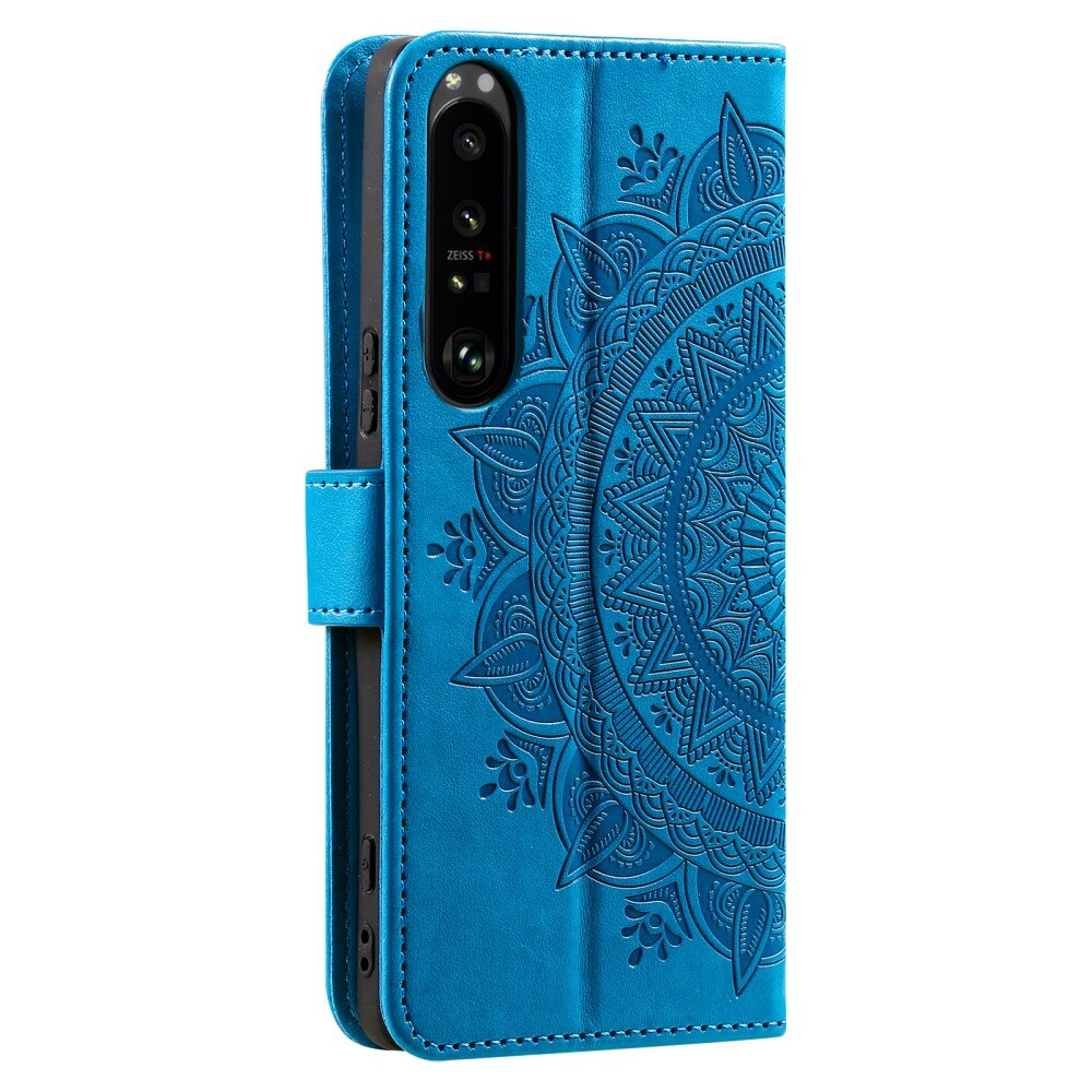 Sony Xperia 1 V Handytasche Mandala blau