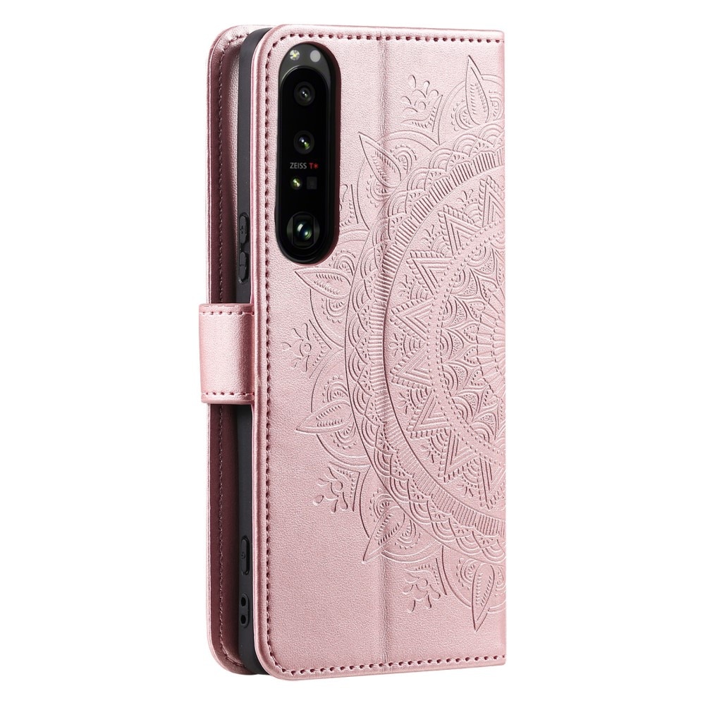 Sony Xperia 1 V Handytasche Mandala roségold