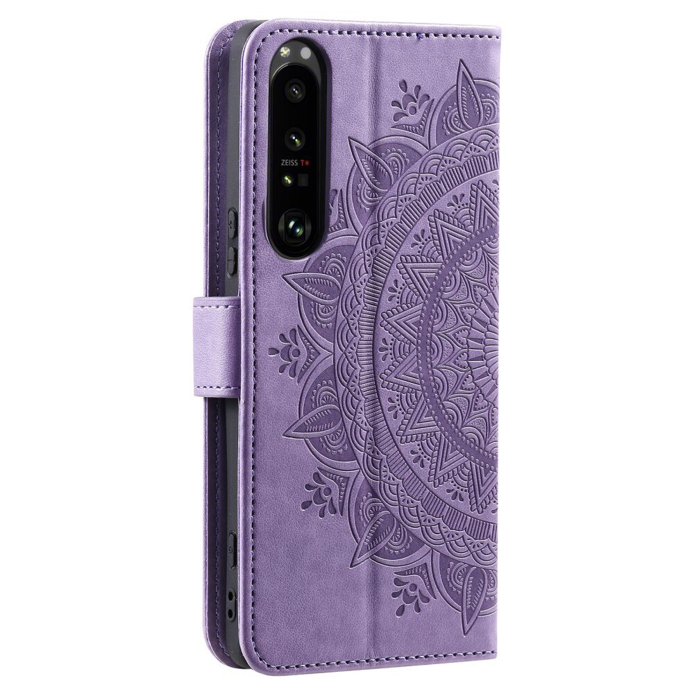 Sony Xperia 1 V Handytasche Mandala lila