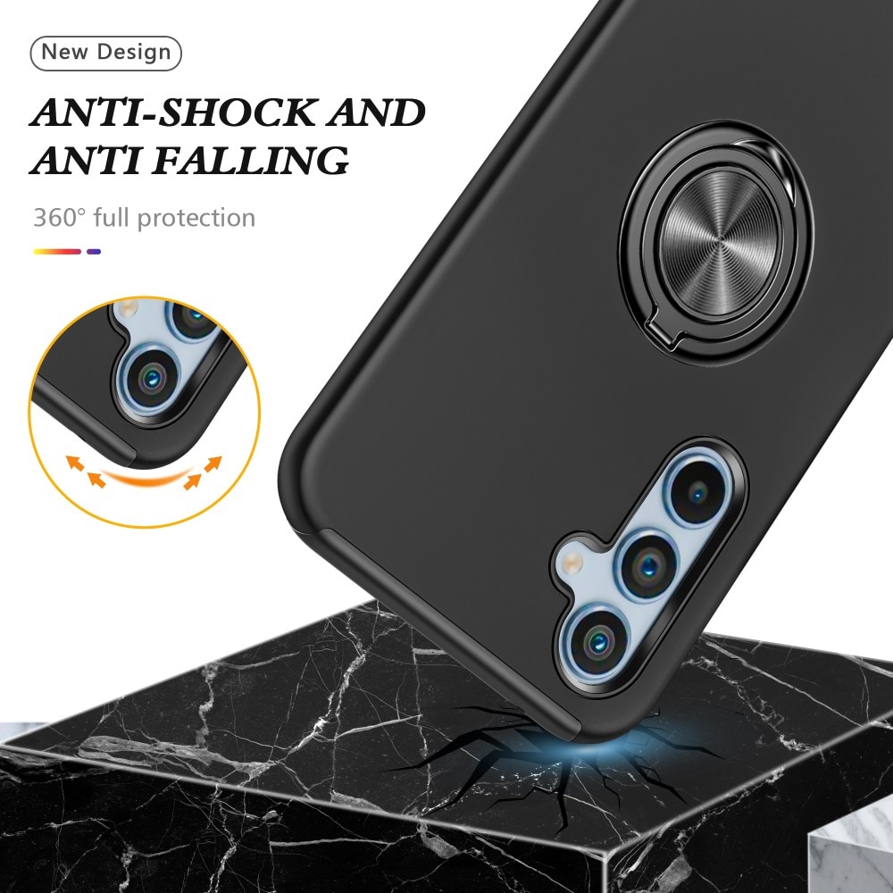 Samsung Galaxy A54 TPU-Kickstand-Hülle Finger Ring, schwarz