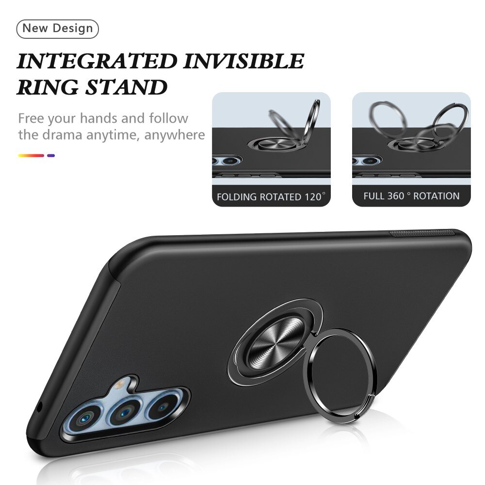 Samsung Galaxy A54 TPU-Kickstand-Hülle Finger Ring, schwarz