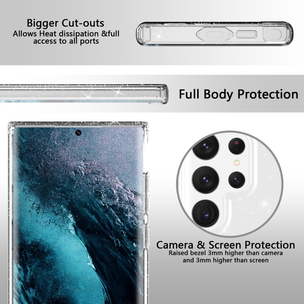 Samsung Galaxy S23 Ultra TPU-hülle Funkeln transparent
