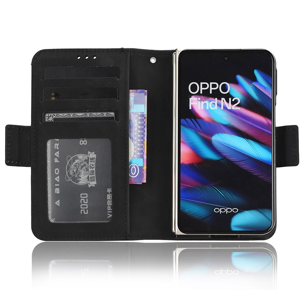 Oppo Find N2 Multi Portemonnaie-Hülle schwarz